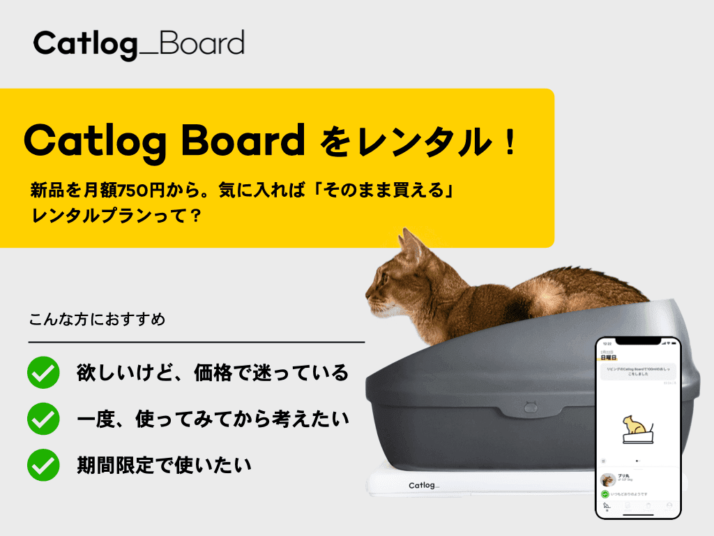 話題のCatlog Boardをレンタルでお試し！ 月額750円から利用できて「