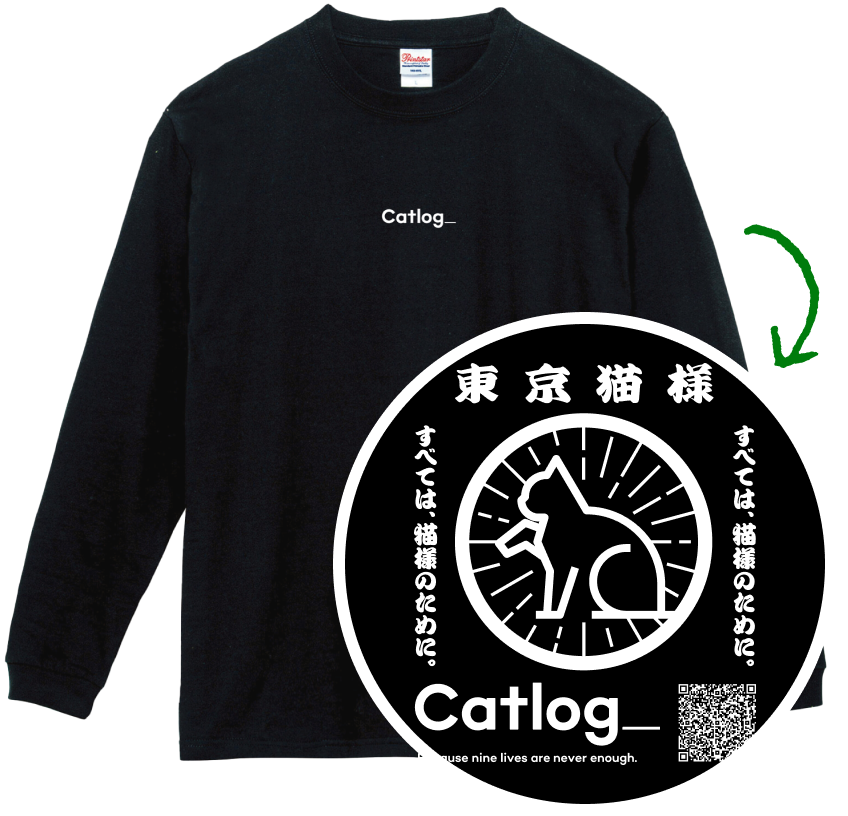 東京猫様ロングTシャツ